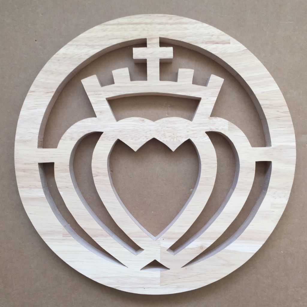 Cœur Vendéen en bois d'hévéa cerclé - Modèle classique